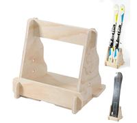 Portasci Portasci In Legno Massello per Tavole Singole e Doppie, Portasci e Snowboard Autoportante per Casa, Capannone, Cantina, Portasci Verticale Universale(M)