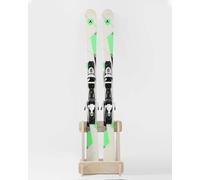 Portasci Portasci In Legno per Garage, Porta-scarponi da Snowboard con Supporto da Pavimento, Scaffale Espositivo per Sci Indipendente per Interni ed Esterni(S)