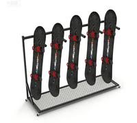 Portasci Portasci Universale Grande, Supporto da Pavimento Mobile per Sci con Cuscinetti In Gomma e Ruote, Mensola Porta-snowboard In Metallo per Garage e Casa(120cm(47"))