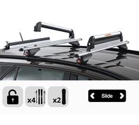 PORTASCI PORTASNOWBOARD SCORREVOLE PER BARRE PORTATUTTO UNIVERSALE 4 SCI 2 SNOW