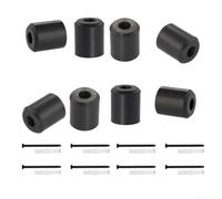Portasci verticale da parete, in gomma resistente, per snowboard e sci, salvaspazio, organizer per garage, con kit di installazione, finitura nera (8 pezzi)