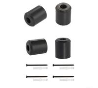 Portasci verticale da parete, in gomma resistente, per snowboard e sci, salvaspazio, organizer per garage, con kit di installazione, finitura nera (4 pezzi)