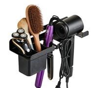 Portasciugacapelli da Parete - Supporto per Piastra Capelli e Articoli da Bagno,Organizzatore Metallico per Utensili Caldi per Asciugacapelli - per Bagno, Salone, Toeletta, Piano del , Scrivania, Dorm