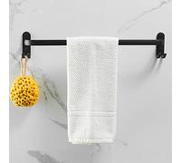 Portasciugamani a 3 ripiani in alluminio, senza trapano, ganci impermeabili e resistenti alla ruggine, montaggio a parete, per bagno, cucina, scarpiera, 30 cm