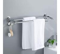 Portasciugamani a doppio strato in acciaio inox con gancio fisso Portasalviette da bagno a parete 40 cm