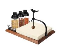 Portasciugamani a forma di | Contenitore in legno Design per macina sale,porta carta e portasciugamani in stile fattorio,per casa, camera, soggiorno, bar, ristorante, picnic