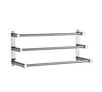 Portasciugamani a parete a 3 livelli in acciaio inossidabile per portasciugamani da bagno da cucina con barra da 40 cm Portasalviette salvaspazio