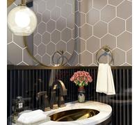 Portasciugamani ad anello dorato.