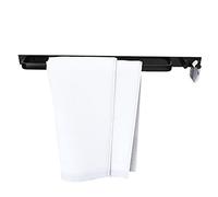Portasciugamani autoadesivo da parete, 39 cm, in alluminio, per bagno e cucina, con gancio resistente, senza foratura, salvaspazio