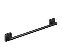 Portasciugamani autoadesivo per bagno, senza trapano, confezione da 2, nero, 40 cm, montaggio a parete, resistente, salvaspazio, facile installazione, design moderno