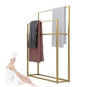 Portasciugamani autoportante con 2 ripiani per organizzare il bagno e risparmiare spazio