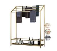 Portasciugamani autoportante in acciaio inossidabile con ripiano portasalviette da bagno a pavimento per l'organizzazione del bagno (bianco 70 x 25 x 120 cm)