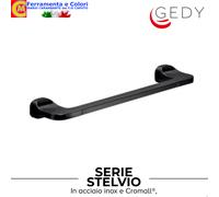 Portasciugamani Bagno Porta Salviette Da Parete in Acciaio Inox Nero Opaco 3 Mis