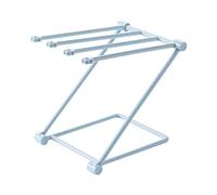 Portasciugamani con 4 braccia, colore blu, strofinaccio pieghevole verticale, stendibiancheria per cucina e bagno, organizer asciugamani, salvaspazio e pratico