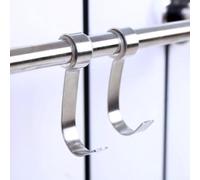 Portasciugamani da 60 cm, in acciaio inox, supporto per termosifone, senza trapano, design con gancio resistente, resistente alla ruggine, per bagno o lavanderia (asta singola piatta)
