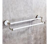 Portasciugamani da bagno in stile europeo Portasalviette a doppia asta montato a parete per asciugamani da bagno Hardware da bagno ad alta efficienza Portasciugamani da 60 cm Made in China