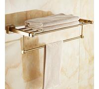 Portasciugamani da bagno Portasalviette doppio da parete Portasalviette quadrato in ottone antico in alluminio per accessori da bagno attivi