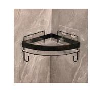 Portasciugamani da doccia Mensola angolare for doccia, mensola adesiva for bagno montata a parete con ganci, organizer for doccia in acrilico triangolare senza foratura con recinzione in metallo Porta