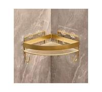 Portasciugamani da doccia Mensola angolare for doccia, mensola adesiva for bagno montata a parete con ganci, organizer for doccia in acrilico triangolare senza foratura con recinzione in metallo Porta