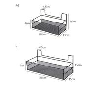 Portasciugamani da doccia Mensola portaoggetti da doccia for montaggio a parete, organizer for doccia in filo metallico senza foratura, cestino portaoggetti autoadesivo for il bagno, nero/bianco Porta