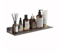 Portasciugamani da doccia Mensole galleggianti for il bagno, portaoggetti da doccia in alluminio senza foratura con fori for bordo e scarico, mensola espositiva a parete for soggiorno, bagno e cucina