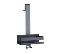 Portasciugamani da doccia Portaoggetti da doccia sospeso, organizer mobile in acciaio inox for doccia appeso sopra la porta del bagno, portaoggetti da doccia senza foratura con ganci Portasciugamani(N