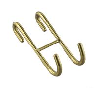 Portasciugamani da doccia sopra la porta in vetro in acciaio inox con ganci a forma di S per organizzare asciugamani, accappatoi e strumenti da doccia, non richiede fori o adesivi (oro)