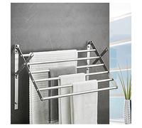 Portasciugamani da Parete Regolabile in Acciaio Inox e Supporto per Barra portasciugamani 40x39 cm, ripiano portasciugamani per Bagno e Patio, Accessori per Il Bagno per un'asciugatura effic