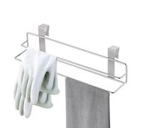 Portasciugamani da porta, in acciaio inox, dietro la porta, portasciugamani da 30,5 cm, a doppio strato, per cucina, appartamenti, hotel, lavanderia, camera da letto, casa, bagno, garage, dormitorio