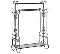 Portasciugamani da terra 60 x 90 cm in ferro 3 binari nero