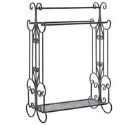 Portasciugamani da terra 60 x 90 cm in ferro 3 binari nero