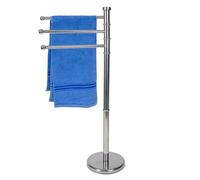 PORTASCIUGAMANI DA TERRA PIANTANA 80CM 3 BRACCI PORTA ASCIUGAMANO IN METALLO