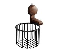 Portasciugamani di carta a ventosa in noce, senza trapano, supporto a ventosa, facile da mettere e togliere, design a clip per piastrelle, vetro e superfici metalliche per cucina e bagno (1 pezzo)