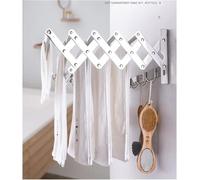 Portasciugamani Durevole Addensare in Acciaio Inossidabile Pieghevole Lavanderia Pieghevole Stendibiancheria Retrattile per Bagno, 70cm