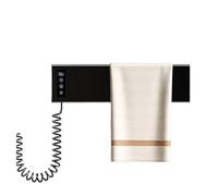 Portasciugamani Elettrico Intelligente Senza Punzonatura, Asciugamano Da Bagno, Riscaldamento E Stendino, For Disinfezione, Accessori For Il Radiatore Riscaldamento Efficiente(Black-1-Exposed Wire)