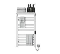 Portasciugamani Elettrico, Scaldasalviette, 850x500 mm Radiatore da Bagno Elettrico, Scaldasalviette Elettrico Bagno, Radiatore Scaldasalviette, Portasciugamani da Parete, antracite-White Right