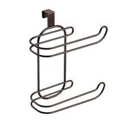Portasciugamani funzionale e supporto per il bagno Facile da installare Doppio strato Dispenser di rotolo di tessuto Nero Accessori da bagno