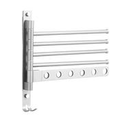 Portasciugamani girevole - asciugatrice a 4 bracci girevole per bagno, organizzatore girevole supporto da parete, gancio per lavanderia, doccia, balcone, sport, dormitorio, soggiorno cucina