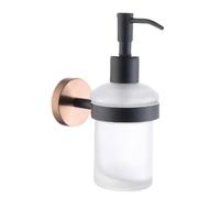 Portasciugamani in acciaio inox nero oro rosa, gancio per carta, porta accappatoio, scopino per WC, set di accessori da bagno da parete, dispenser di sapone, eleganza moderna