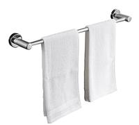 Portasciugamani in acciaio inox Portasalviette a parete per bagno e cucina Lunghezza 80 cm Finitura argento Viti incluse