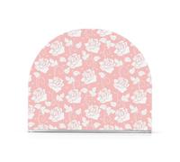 Portasciugamani in acrilico con rosa bianca per bagno, ristorante, portatovaglioli di carta autoportante, decorazione per la casa per esterni, sala da pranzo
