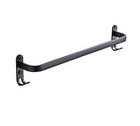Portasciugamani in Alluminio Nero Opaco, portasciugamani a Parete, a Un palo, a Due Pali, espositore, Organizer per Bagno e cucina/60 cm/a Due Pali. Il Nuovo (60 cm, a Un palo)