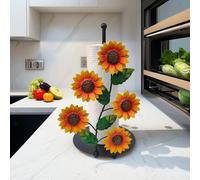 Portasciugamani in carta a forma di fiore con base in ferro da appoggio per