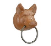 Portasciugamani in ghisa a forma di testa di maiale - marrone replica design ret