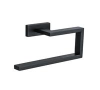 Portasciugamani in ottone per bagno anello asciugamano nero quadrato cucina appeso portasciugamani da parete