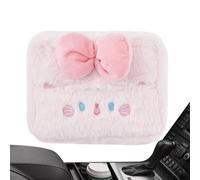 - Portasciugamani in peluche per auto, portatovaglioli per auto, con chiusura lampo, con fibbia per poggiatesta, morbido dispenser di tovaglioli