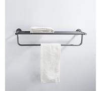 Portasciugamani in rame grigio di alta qualità, elegante porta asciugamani da bagno, accessori essenziali per il bagno e accessori per lo spazio