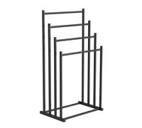 Portasciugamani indipendente dal design moderno e minimalista con struttura in metallo, stabile e pronto per il montaggio, adatto per bagno, soggiorno e camera da letto (4 barre trasversali)