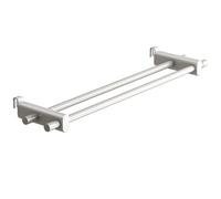 Portasciugamani per radiatore da 19, 7'', resistente al calore, a doppia asta, per asciugamani, vestiti, giocattoli, portasciugamani per radiatore, sopra il per, staffe p