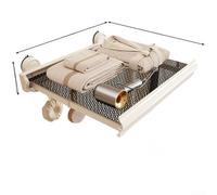 Portasciugamani pieghevole retrattile con supporto a parete e ganci per asciugamano da bagno spazio asciugatura in alluminio con design a rete in nylon (bianco)